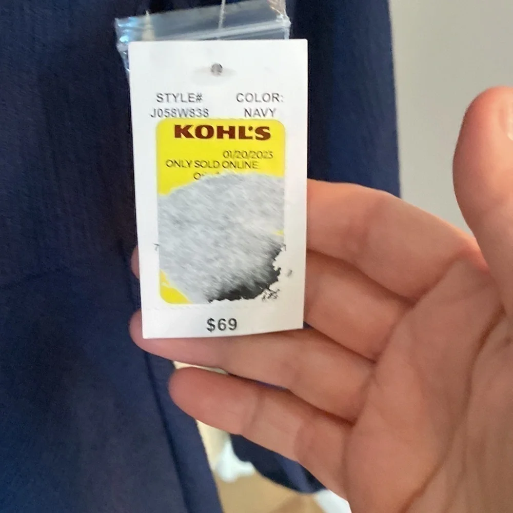 B Smart Navy Crepe Long  sleeved Mini dress size 3 - Picture 6 of 6